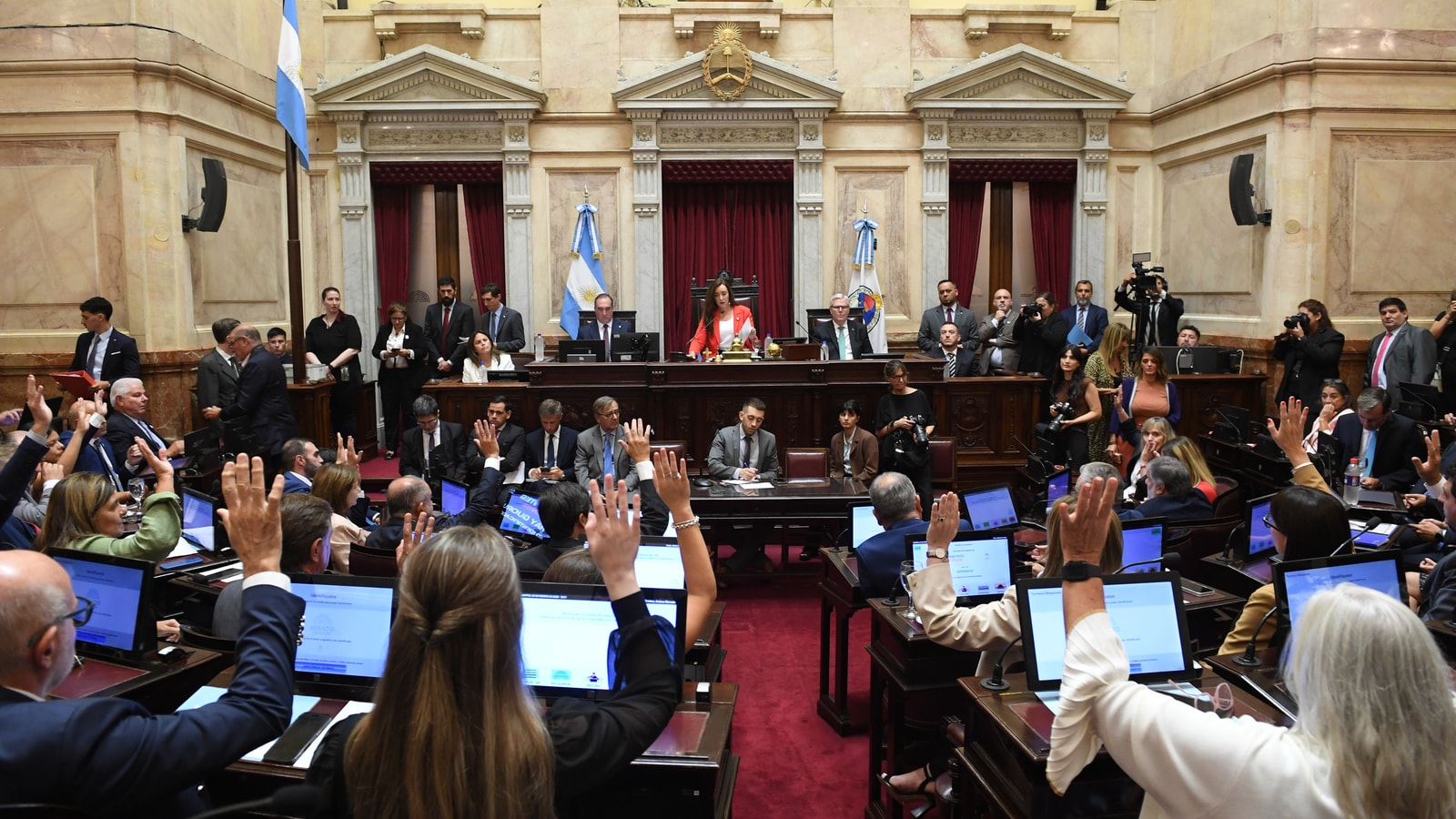 Recinto del Senado el 24 de febrero de 2026, sesión preparatoria