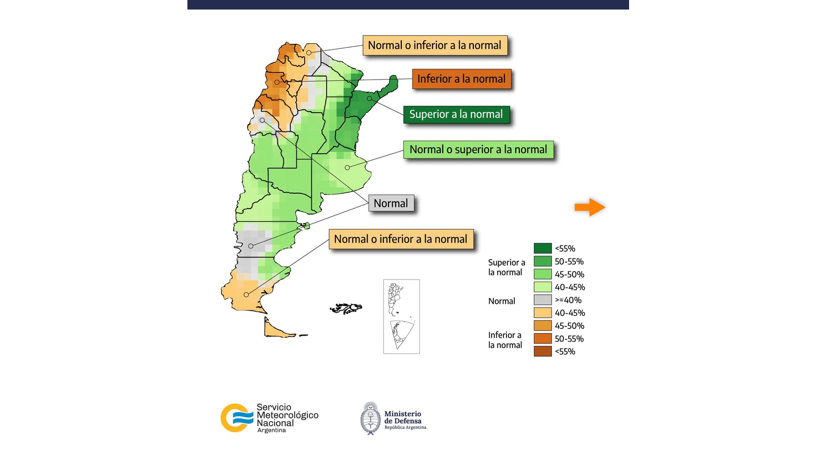 Precipitación prevista para octubre, noviembre y diciembre de 2026